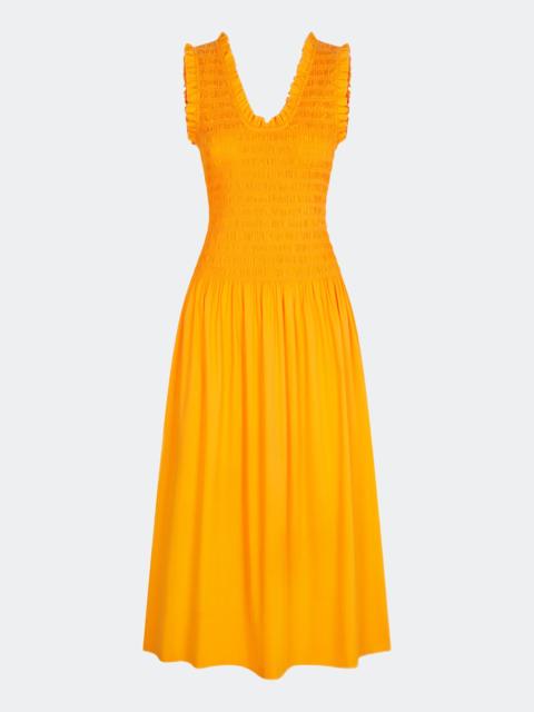 SIMONMILLER Zini Poplin Dress in Sherbet Orange