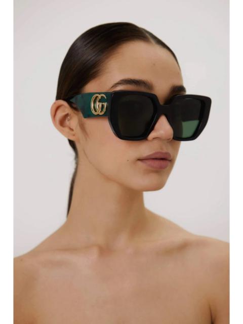 GUCCI NEW GUCCI GG0956S 001 BLACK GREEN WOMEN’S SUNGLASSES GUCCI