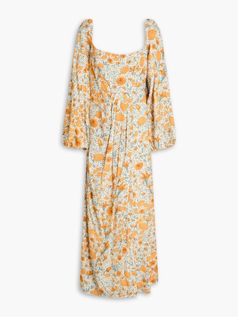 Agua by Agua Bendita Vida Capullo floral-print twill maxi dress