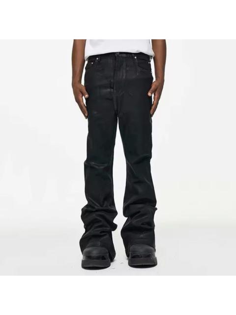 Japanese Brand - Streetwear Wax Leather Flare Pants