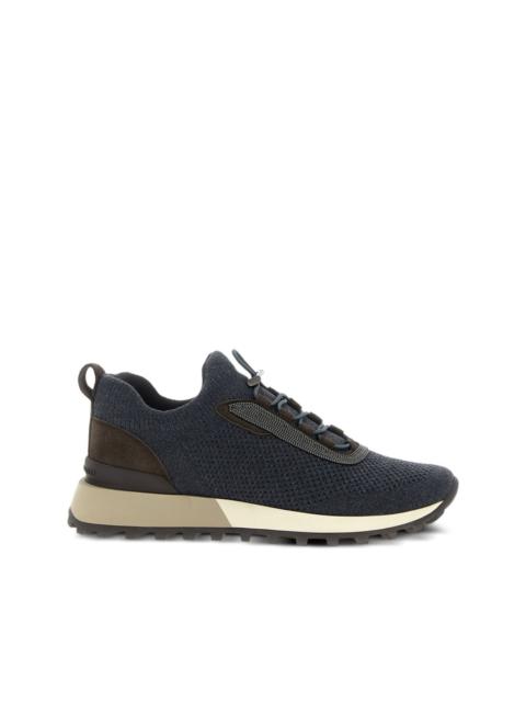 Brunello Cucinelli knitted suede sneakers