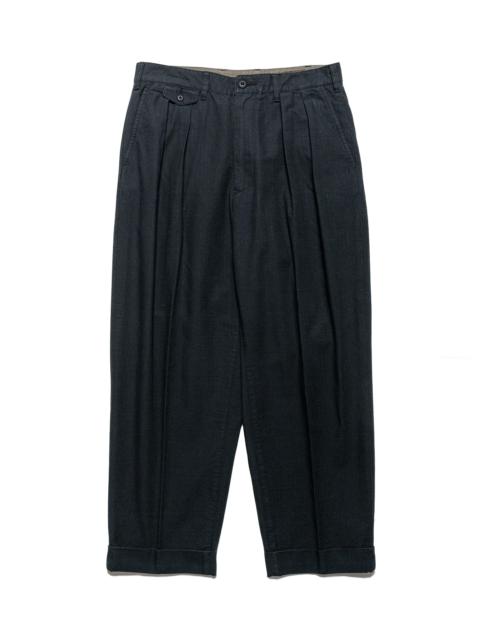 BEAMS PLUS Lost & Found 2Pleats Cotton Ripstop Black