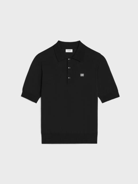 CELINE triomphe polo in fine cotton