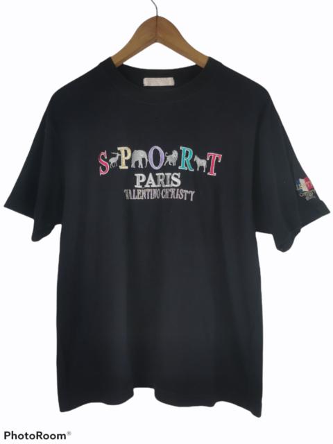 Other Designers Vintage - Vintage 90s Valentino Christy Paris Embroidery Tee