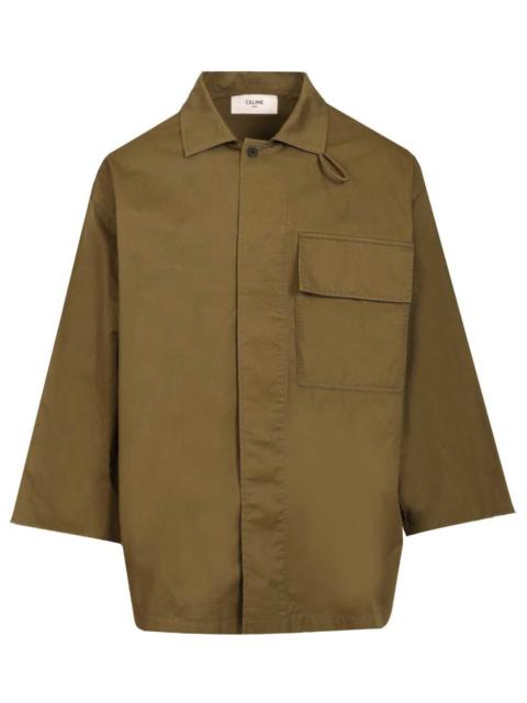 CELINE Celine Men Oversized Shirt In Cotton And Linen Twill