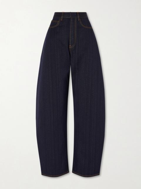 Alaïa Denim High-rise Barrel-leg Jeans