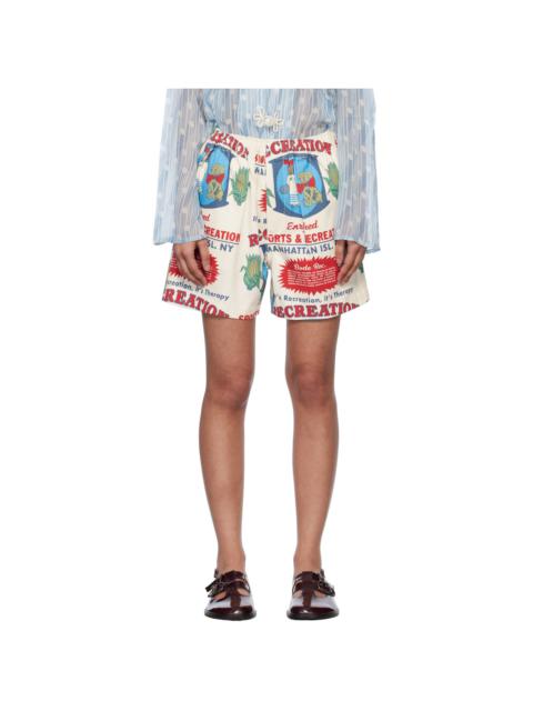 BODE Off-White Enrichment Shorts
