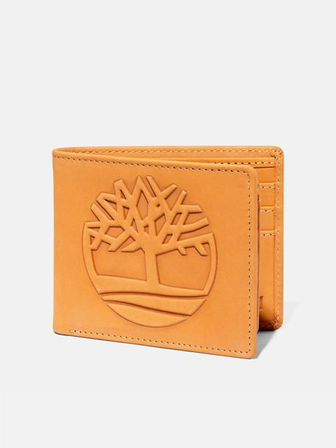 Timberland Men's Red Bank Oversized Tree-Logo Passcase Wallet