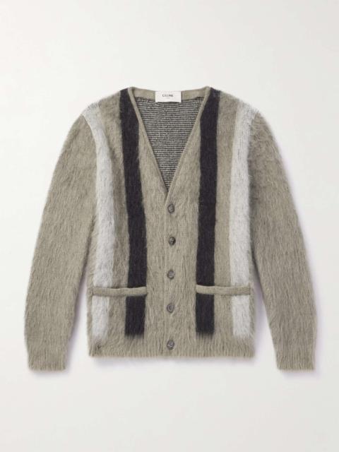 Striped Wool-Blend Cardigan