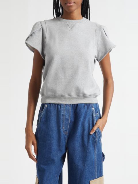 3.1 Phillip Lim 3.1 Phillip Lim Tulip Sleeve French Terry Sweatshirt in Grey Melange at Nordstrom