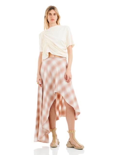Collina Strada PEACH PLAID TULIP SKIRT
