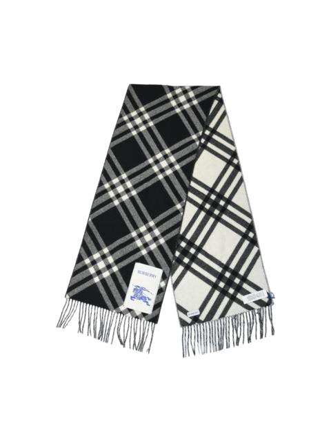Burberry Burberry Check Cashmere Scarf Black Calico Beige