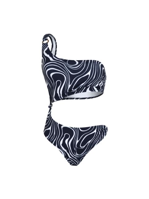 Vilebrequin Vilebrequin Women Asymmetric One-piece swimsuit Orcas in Navy at Nordstrom