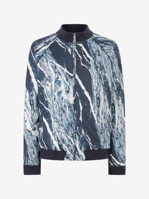 Roberto Cavalli Sweatshirt With Zip And Rubane Print