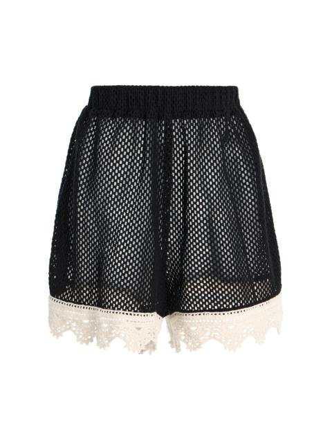 Sea Kendall Crochet Shorts black