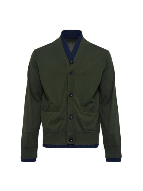 sacai Cotton Cashmere Knit Cardigan