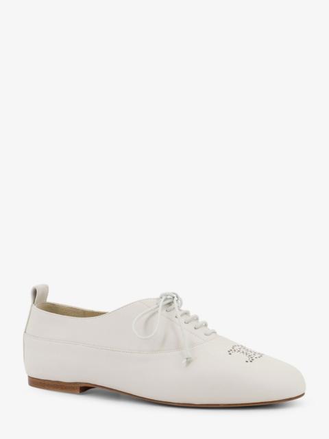 CELINE Celine Women Triomphe Richelieu Leather Lace-Up Shoe