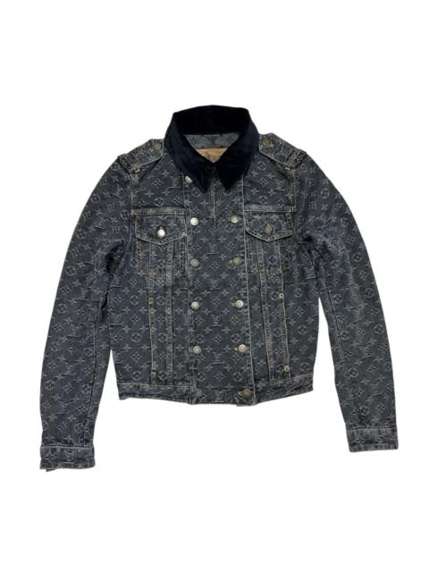 Louis Vuitton VINTAGE 2007 LOUIS VUITTON MONOGRAM JACQUARD DENIM JACKET
