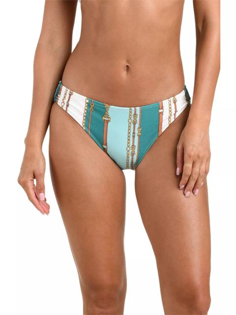 L'AGENCE Nicole Belt Stripe Classic Bikini Bottom