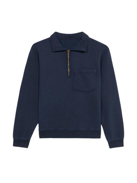 FORTELA Fortela Zip-Up Sweatshirt with Pocket in Blue at Nordstrom
