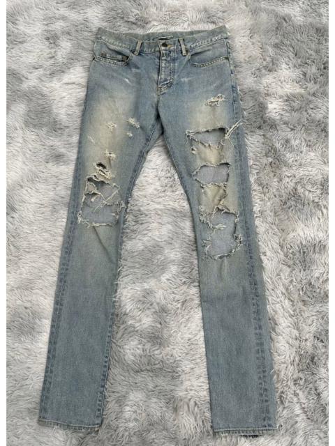 Saint Laurent 2014 Destroyed D02 Jeans by Hedi
