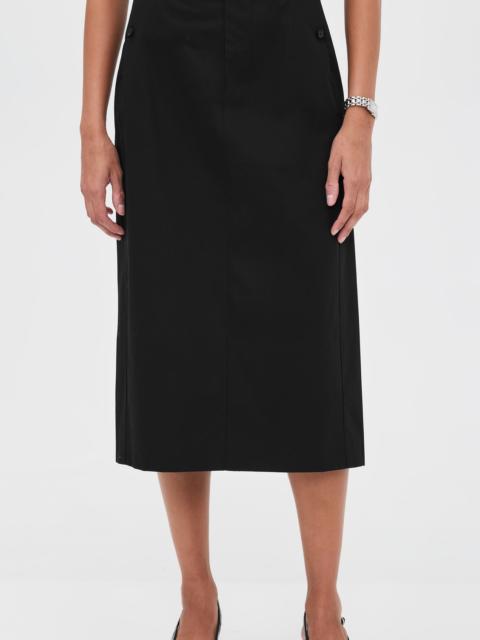 Vince Faux Leather Trim Pencil Skirt