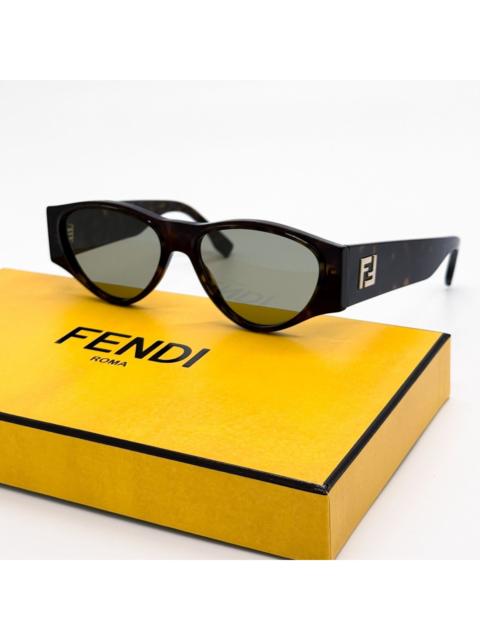 FENDI NEW FE40158I 52E FENDI WOMEN SUNGLASSES HAVANA GREY EYEWEAR