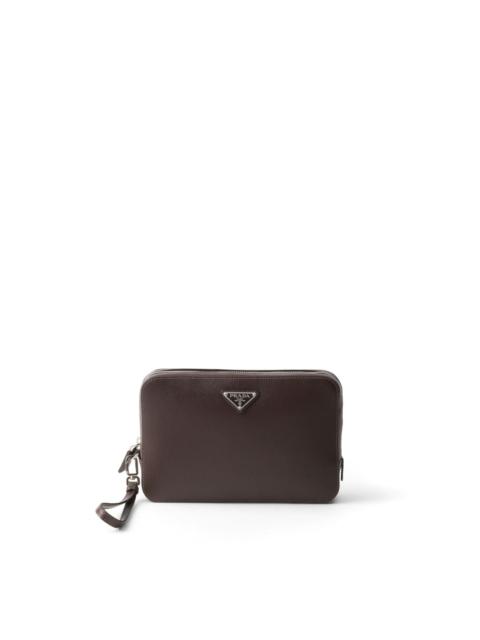 leather clutch bag