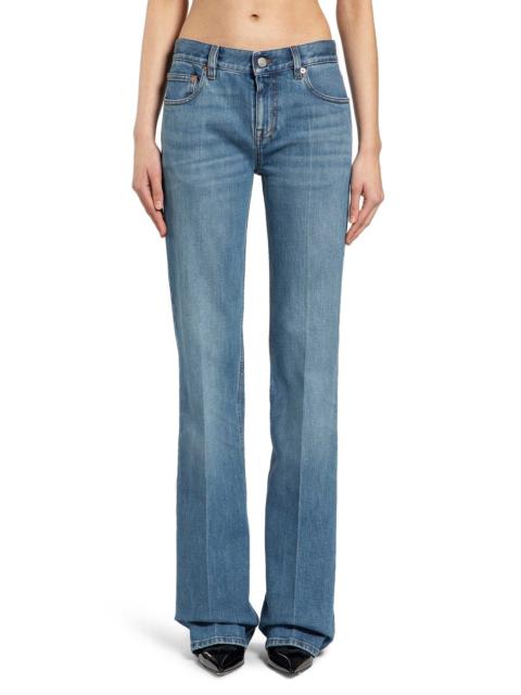 GUCCI Flared Stretch Cotton Denim Trousers