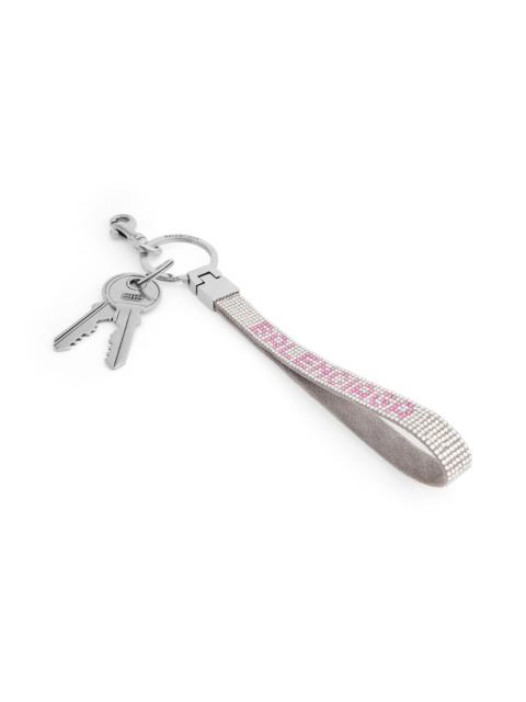 BALENCIAGA Women's Charm Balenciaga Strass in Smoke Grey/pink