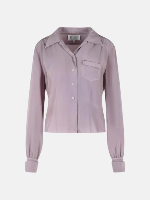 Maison Margiela LILAC LONG-SLEEVED SILK SHIRT