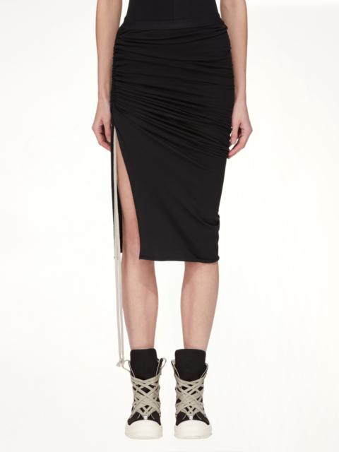 Rick Owens DRKSHDW Soft EDFU Knee Skirt in Black