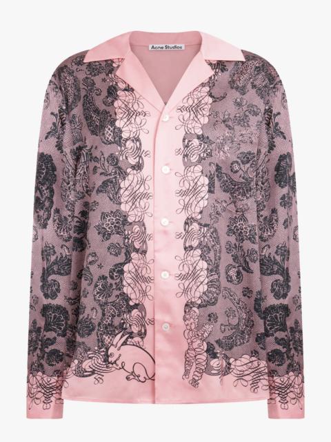 Acne Studios PAISLEY PRINT LONG SLEEVE SHIRT | PINK