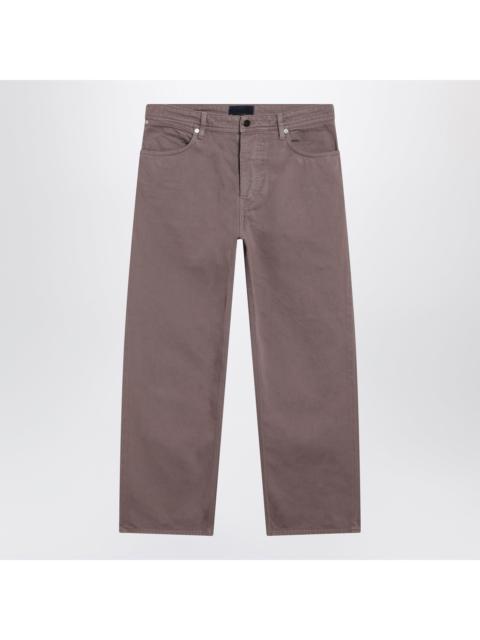 Stone Island Stone Island Purple/Grey Cotton Trousers Men