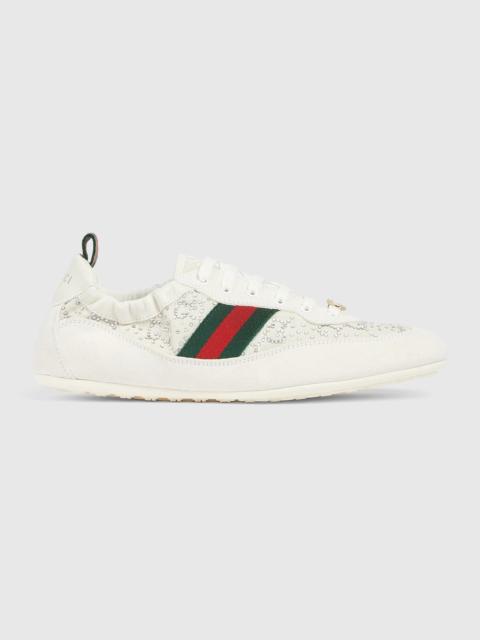 GUCCI Gucci Shift GG Web Crystal Sneakers