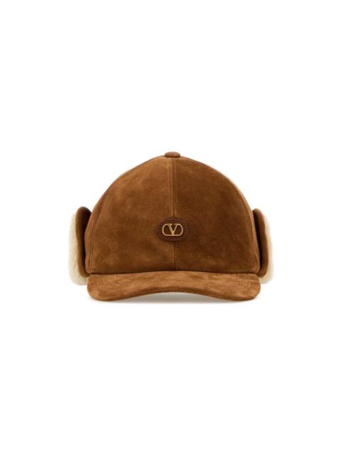 Valentino Caramel Suede Baseball Cap
