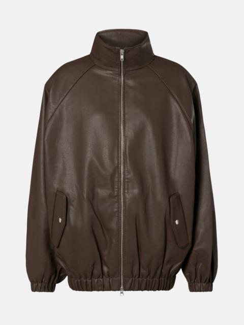 The Frankie Shop Senta faux leather bomber jacket