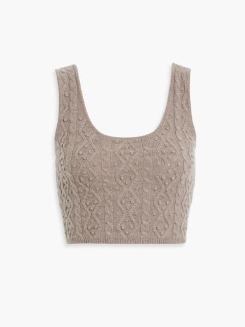 Loulou de Saison Iris cropped cable-knit wool and cashmere-blend tank