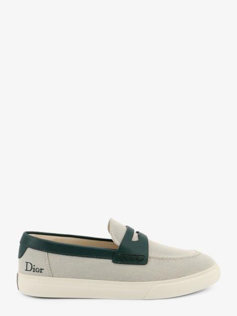Dior Dior Men Chester Dioriviera Canvas And Leather Loafers