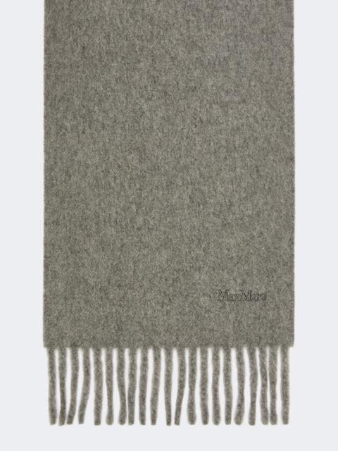 Max Mara Wool scarf with embroidery - MEDIUM GREY