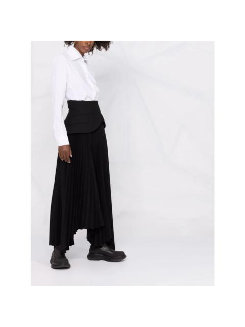 Valentino Valentino Garavani Oversized Pointed-Collar Button-Front Shirt