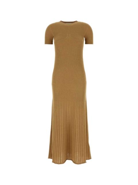 Max Mara Max Mara Women Camel Silk Blend Europa Dress