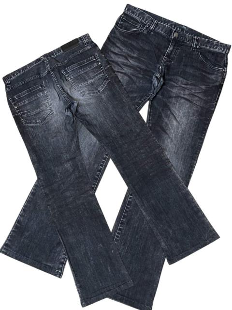 Other Designers VINTAGE TORNADO MART STRETCH COTTON DISTRESSED FLARE JEANS