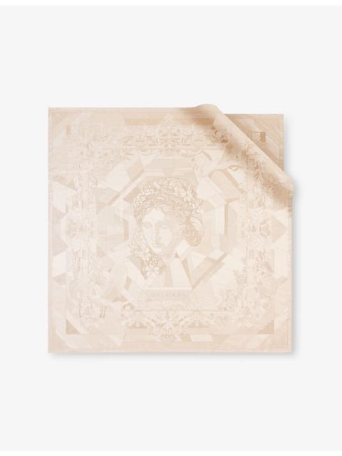 BVLGARI Polychroma Lux Printed Square Silk-Twill Scarf