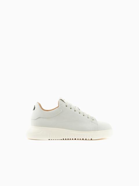 EMPORIO ARMANI Nubuck sneakers with knurled soles