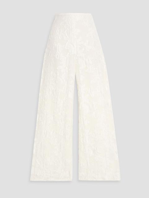 Cult Gaia Lane fil coupé organza wide-leg pants