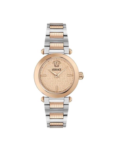 VERSACE Versace Greek Quartz Rose Gold Dial Ladies Watch VE5B00425