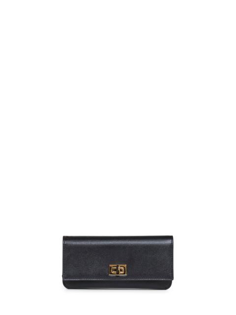 FENDI Fendi Women Black Leather Fendi Way Continental Wallet