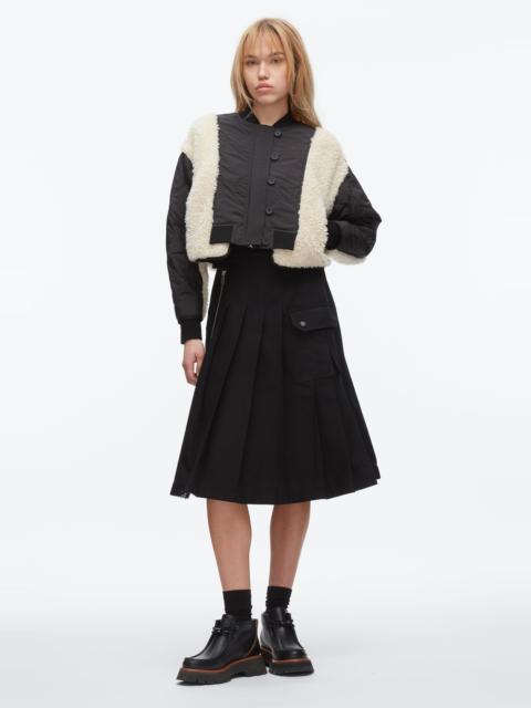 3.1 Phillip Lim Cropped Sherpa Combo Bomber