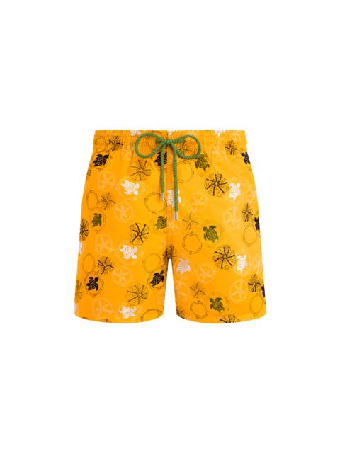 Vilebrequin Men Swim Trunks Embroidered Oursins - Limited Edition